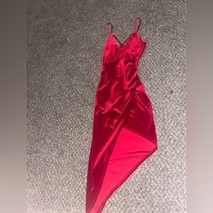 red velvet a line dress